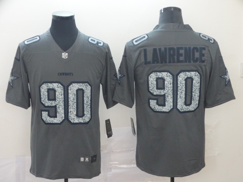 Men's Dallas Cowboys DeMarcus Lawrence #90 Gray Jersey